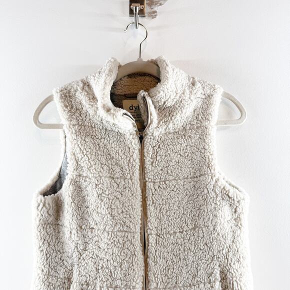 Dylan Solstice Sherpa Teddie Full Zip Cotton Lined Vest Cream XS - Picture 5 of 10